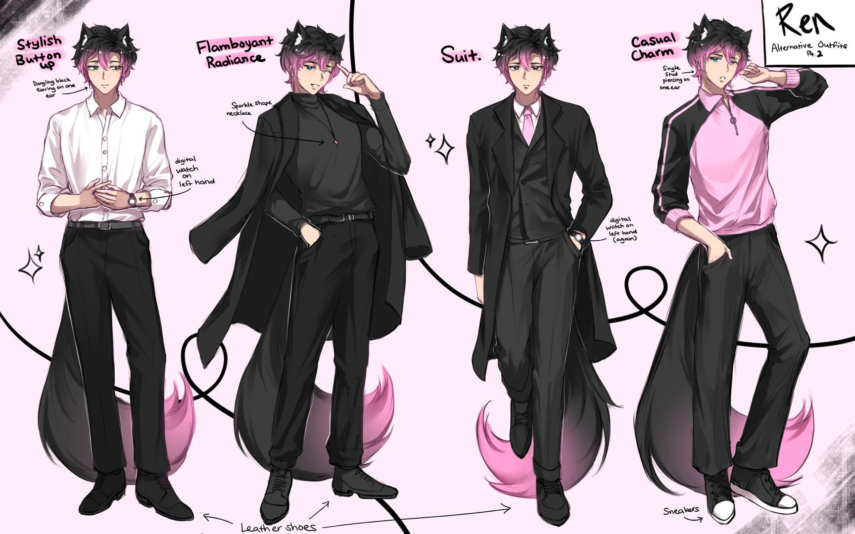 Modern AU outfits pt.2